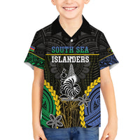 Personalised South Sea Islanders And New Caledonia Kid Hawaiian Shirt Kanakas Polynesian Pattern