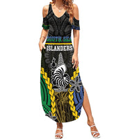 Personalised South Sea Islanders And New Caledonia Summer Maxi Dress Kanakas Polynesian Pattern LT05 Women Black - Polynesian Pride