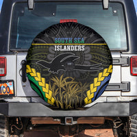 South Sea Islanders And New Ireland Spare Tire Cover Kanakas Polynesian Pattern LT05 Black - Polynesian Pride