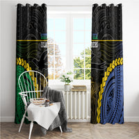 South Sea Islanders And New Ireland Window Curtain Kanakas Polynesian Pattern LT05 - Polynesian Pride