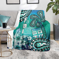 Fiji Born Indian Blanket Palm Paisley With Tapa Pattern