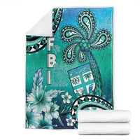 Fiji Born Indian Blanket Palm Paisley With Tapa Pattern