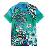 Fiji Born Indian Family Matching Long Sleeve Bodycon Dress and Hawaiian Shirt Palm Paisley With Tapa Pattern