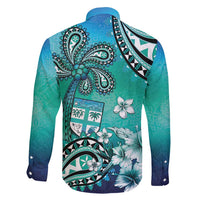 Fiji Born Indian Family Matching Tank Maxi Dress and Hawaiian Shirt Palm Paisley With Tapa Pattern