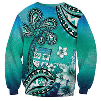 Fiji Born Indian Sweatshirt Palm Paisley With Tapa Pattern