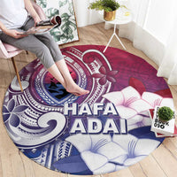 Guam Gadao Round Carpet Hafa Adai Micronesian Tribal Pattern