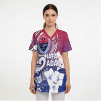 Guam Gadao Scrub Top Hafa Adai Micronesian Tribal Pattern LT05 - Polynesian Pride
