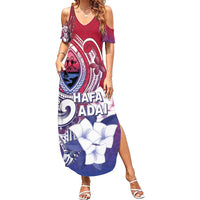 Guam Gadao Summer Maxi Dress Hafa Adai Micronesian Tribal Pattern