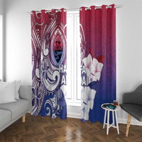 Guam Gadao Window Curtain Hafa Adai Micronesian Tribal Pattern