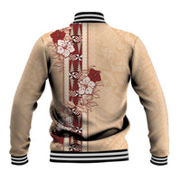Tonga Language Week Baseball Jacket Hibiscus Tongan Ngatu Pattern LT05 - Polynesian Pride