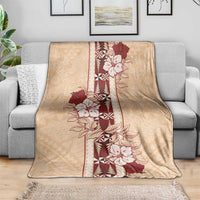 Tonga Language Week Blanket Hibiscus Tongan Ngatu Pattern LT05 - Polynesian Pride