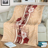Tonga Language Week Blanket Hibiscus Tongan Ngatu Pattern LT05 - Polynesian Pride