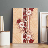 Tonga Language Week Canvas Wall Art Hibiscus Tongan Ngatu Pattern LT05 - Polynesian Pride