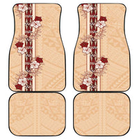 Tonga Language Week Car Mats Hibiscus Tongan Ngatu Pattern LT05 - Polynesian Pride