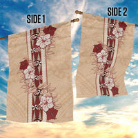 Tonga Language Week Garden Flag Hibiscus Tongan Ngatu Pattern LT05 - Polynesian Pride