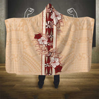 Tonga Language Week Hooded Blanket Hibiscus Tongan Ngatu Pattern LT05 - Polynesian Pride