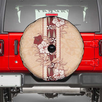 Tonga Language Week Spare Tire Cover Hibiscus Tongan Ngatu Pattern LT05 - Polynesian Pride