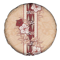 Tonga Language Week Spare Tire Cover Hibiscus Tongan Ngatu Pattern LT05 - Polynesian Pride