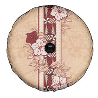 Tonga Language Week Spare Tire Cover Hibiscus Tongan Ngatu Pattern LT05 - Polynesian Pride