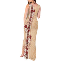 Tonga Language Week Tank Maxi Dress Hibiscus Tongan Ngatu Pattern LT05 - Polynesian Pride