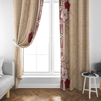 Tonga Language Week Window Curtain Hibiscus Tongan Ngatu Pattern LT05 - Polynesian Pride