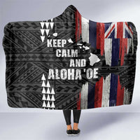Hawaii 1959 Statehood Day Hooded Blanket Classic Style LT05 One Size Black - Polynesian Pride