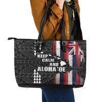 Hawaii 1959 Statehood Day Leather Tote Bag Classic Style LT05 - Polynesian Pride