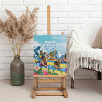Hawaii Outrigger Canoe Race Canvas Wall Art Polynesian Style Watercolor Style LT05 - Polynesian Pride