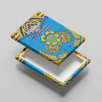 Tuvalu Independence Day Canvas Wall Art Coat Of Arms With Polynesian Dolphin Tattoo LT05 - Polynesian Pride