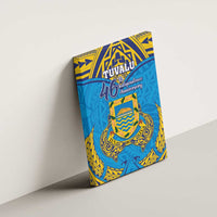 Tuvalu Independence Day Canvas Wall Art Coat Of Arms With Polynesian Dolphin Tattoo LT05 - Polynesian Pride