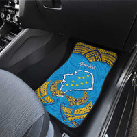 Tuvalu Independence Day Car Mats Coat Of Arms With Polynesian Dolphin Tattoo LT05 - Polynesian Pride