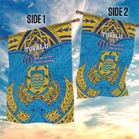 Tuvalu Independence Day Garden Flag Coat Of Arms With Polynesian Dolphin Tattoo LT05 - Polynesian Pride