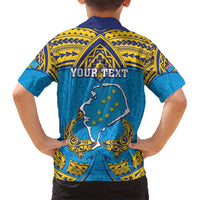 Personalised Tuvalu Independence Day Hawaiian Shirt Coat Of Arms With Polynesian Dolphin Tattoo LT05 - Polynesian Pride