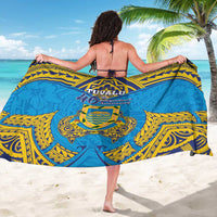 Tuvalu Independence Day Sarong Coat Of Arms With Polynesian Dolphin Tattoo
