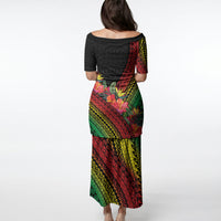 Retro Hawaiian Singer Puletasi Polynesian Style Tropical Flowers LT05 - Polynesian Pride