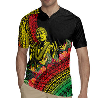 Retro Hawaiian Singer Rugby Jersey Polynesian Style Tropical Flowers LT05 - Polynesian Pride