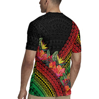 Retro Hawaiian Singer Rugby Jersey Polynesian Style Tropical Flowers LT05 - Polynesian Pride