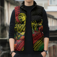 Retro Hawaiian Singer Sleeveless Puffer Jacket Polynesian Style Tropical Flowers LT05 - Polynesian Pride