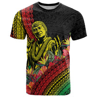 Retro Hawaiian Singer T Shirt Polynesian Style Tropical Flowers LT05 Black - Polynesian Pride