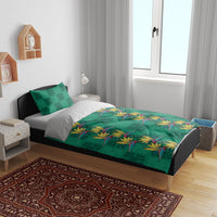 Hawaii Waikiki King Bedding Set Green Quilt With Pua Manu LT05 - Polynesian Pride
