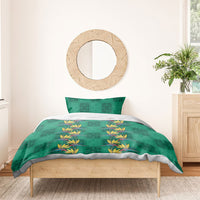 Hawaii Waikiki King Bedding Set Green Quilt With Pua Manu LT05 - Polynesian Pride