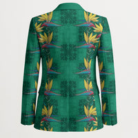 Hawaii Waikiki King Blazer Green Quilt With Pua Manu LT05 - Polynesian Pride