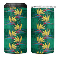 Hawaii Waikiki King 4 in 1 Can Cooler Tumbler Green Quilt With Pua Manu LT05 One Size: 16 oz Green - Polynesian Pride