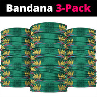 Hawaii Waikiki King Neck Gaiter Green Quilt With Pua Manu LT05 package One Size: 25*50cm Green - Polynesian Pride