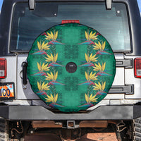 Hawaii Waikiki King Spare Tire Cover Green Quilt With Pua Manu LT05 Green - Polynesian Pride