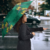 Hawaii Waikiki King Umbrella Green Quilt With Pua Manu LT05 - Polynesian Pride