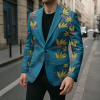 Hawaii Waikiki King Blazer Blue Quilt With Pua Manu LT05 - Polynesian Pride