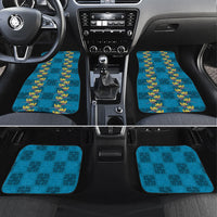 Hawaii Waikiki King Car Mats Blue Quilt With Pua Manu LT05 Set 4pcs Blue - Polynesian Pride