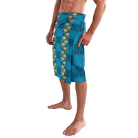 Hawaii Waikiki King Lavalava Blue Quilt With Pua Manu LT05 - Polynesian Pride