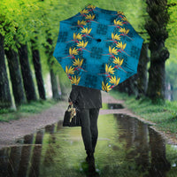 Hawaii Waikiki King Umbrella Blue Quilt With Pua Manu LT05 - Polynesian Pride